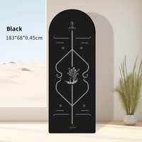 Tapis de yoga en caoutchouc naturel écologique, antidérapant, ovale, courbé, 183 cm, épaisseur 3 mm, logo personnalisé