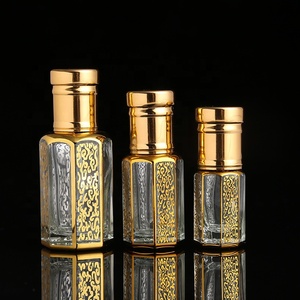 CJ-New Thiết Kế 3Ml 6Ml 12Ml Rỗng In UV <span class=keywords><strong>Attar</strong></span> Chai Thủy Tinh Arabic Oud Dầu Chai Nước Hoa Với Nắp Nhôm - Product Image 1