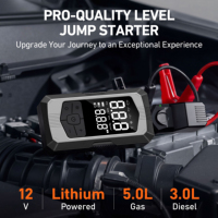 Démarreur de voiture portable 12V 1000A de pointe 6000mAh avec compresseur d'air 150PSI et gonfleur de pneus OEM ODM