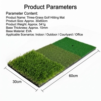 Tapis de golf personnalisé 3-en-1, triple gazon, pliable, pour l'entraînement au swing, au chipping et au putting, aide à l'entraînement au golf