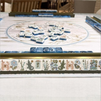 Nouveau jeu de mahjong américain pliable en acrylique bleu de luxe 2026, motif océan personnalisé, pour adultes, vente en gros, offre spéciale