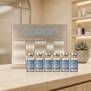 Complexe de peptides GHK-CU CURION 5 ml x 6 flacons, sérum anti-âge, anti-rides pour le nez et le visage, acide hyaluronique, éclaircissant, resserre les pores - Product Image 1