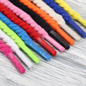 Cordones de Algodón y Poliéster Trenzados Redondos de 5 mm de Longitud Personalizada para Zapatillas Air Force <span class=keywords><strong>Dunk</strong></span> Black Knight - Product Image 4