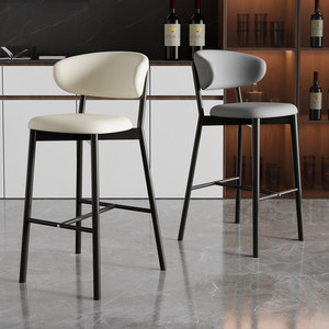 Sgabelli da <span class=keywords><strong>Bar</strong></span> Alti Usati con Struttura in Metallo, Design Moderno e di Tendenza, con Schienale, Smontabili per Uso Commerciale, Sedie per Tavoli da Isola - Product Image 1