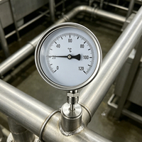 Adjustable Angle Bimetallic Thermometer Stainless Steel Industrial Temperature Gauge for Boiler Pipeline HVAC System