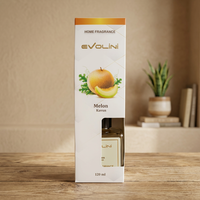 Sachet de parfum d'ambiance en bâtonnets de bambou parfumé au melon de 120 ml avec emballage en boîte