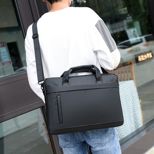 Sac pour ordinateur portable imperméable Oxford 15,6 pouces, sacoche d'affaires légère, sac à bandoulière, sac de travail de luxe pour hommes - Product Image 6