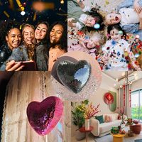 Boule disco en forme de cœur, arc-en-ciel, miroir suspendu pour fête, décoration rétro, boule réfléchissante, cadeau pour les amoureux, décoration de la maison, décoration de mariage