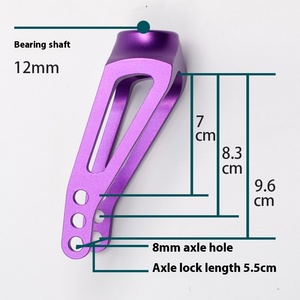 Set di Viti di Bloccaggio per Ruota Anteriore di Sedia a Rotelle in Alluminio Nero, Accessorio per Forcella Anteriore 3'' 4'' 5'', Forniture per Terapia Riabilitativa - Product Image 5