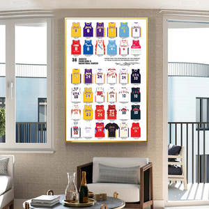 36 maglie da basket dai giocatori di basket della carriera di KOBE'S Art Life <span class=keywords><strong>Canvas</strong></span> painting For home and Gift Living Room Decor - Product Image 6