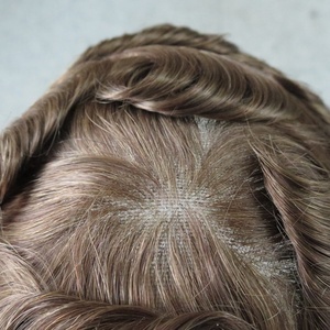 High Quality Lace and Poly Bella Design 100% Human Wig Man Toupee <strong>Hair</strong> Replacement <strong>Mens</strong> <strong>Hair</strong> <strong>Piece</strong> Toupee - Product Image 6