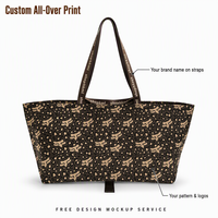 Sac fourre-tout pliable en PP tissé, gain de place, imperméable, réutilisable pour les courses, avec fermeture Velcro, vente en gros