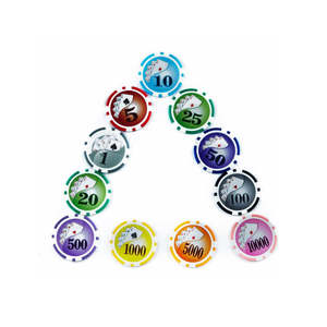 Juego de fichas de póquer de diseño personalizado de alta calidad profesional con bandeja suave duradera para <span class=keywords><strong>casino</strong></span> en casa para juegos de póquer - Product Image 6