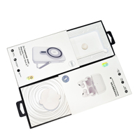 Boîte d'écouteurs pliable en carton de conception personnalisée Boîtes d'emballage d'écouteurs cadeaux Boîte d'emballage cadeau d'écouteurs électroniques