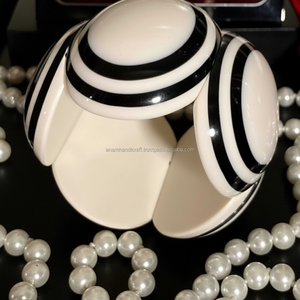 Branded Customized Top Quality Handcrafted Customized Color <b>Resin</b> Fashion Jewelry Strand Bracelet for Women From India. - Product Image 4