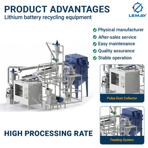 Máquina de reciclaje de batería de litio de teléfono eléctrico de residuos de 300 kg/h, producto superior en maquinaria de tratamiento de residuos - Product Image 2