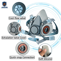 Masque à gaz industriel réutilisable en silicone avec filtre