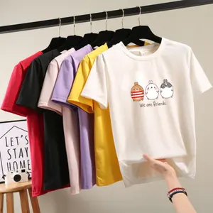 2021 novo estilo de design senhoras tops impressão dos desenhos animados t-shirt da forma das mulheres