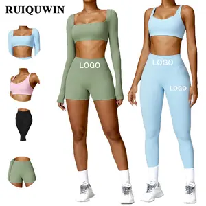 Ruiquwin Groothandel 2024 Hot Selling Yoga Sets Panty Vrouwen Outdoor Hardlopen Gym Fitness Actieve Kleding Workout Sets Voor Vrouwen