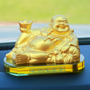 Maitreya Buddha <b>Car</b> Perfume Gold Plated 5-10ml Seating <b>Fragrance</b> <b>Diffuser</b> Auto Accessory - Product Image 1