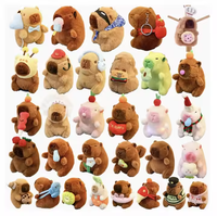 Porte-clés en peluche Capybara avec messages porte-bonheur, breloque de sac Kawaii pour étudiants, cadeau de remise de diplôme, vente en gros