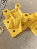 Support de fixation mural pour grue à tour haute résistance Q355B, plaque d'acier épaisse haute résistance jaune vif pour la construction