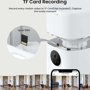 2023 nuevo tazón de comida aplicación Control remoto <span class=keywords><strong>Auto</strong></span> Wifi Microchip inteligente automático gato perro alimentador de mascotas con cámara - Product Image 3