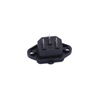 Prise AC pour cuiseur à riz, prise à trois trous de type clip, prise pour bouilloire électrique avec couvercle, interrupteur de prise AC-04