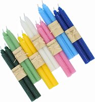 Velas de Cera de Abeja P12F Hechas a Mano 2026, Enrolladas a Mano para Cenas Navideñas, Elegantes Velas Enrolladas