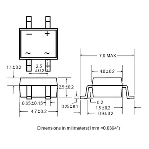 Kính thụ động cầu chỉnh lưu 1A cầu chỉnh lưu mb10f mb10s ban đầu trong kho bán buôn MBs chip linh kiện điện tử - Product Image 6