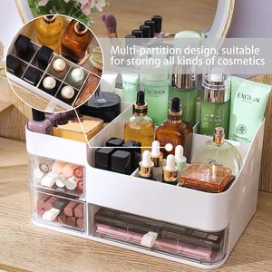 High-End modellata iniezione di plastica sostenibile scatola di immagazzinaggio di cosmetici a prova di polvere tavolo da scrivania cassetto <span class=keywords><strong>forma</strong></span> quadrata per - Product Image 4