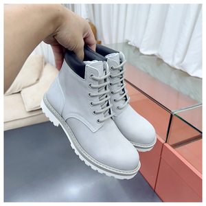 Chaussures pour femmes haut de gamme personnalisées en usine, bottes en rhubarbe automne-hiver 2022, bottes en cuir à semelle épaisse, bottes de cow-boy à lacets - Product Image 3