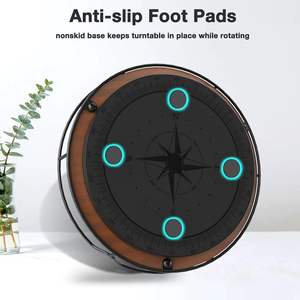 Acacia <span class=keywords><strong>Lazy</strong></span> Susan Organizer per tavolo in legno pigra Susan giradischi in legno da cucina di stoccaggio cibo tavole di formaggio - Product Image 6