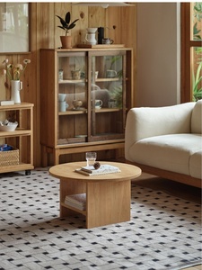 Solid Red Oak Coffee Table, Perfect As a <b>Sofa</b> Side Table for Living Rooms and <b>Small</b> Apartments, No Assembly Required. - Product Image 6