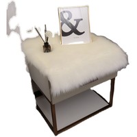 Tapis de table en peluche épais imitation laine, couleur unie nordique, pour chambre à coucher, table de chevet, bureau, table à manger, table basse