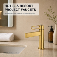 Robinet mitigeur de lavabo moderne en acier inoxydable 304 avec finition céramique, à poignée unique, pour salle de bain, hôtel, appartement, OEM, ODM, personnalisé