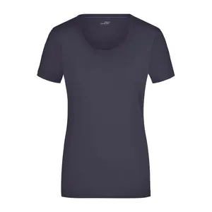 T-shirt personalizzata elasticizzata da donna con scollo rotondo - Product Image 5