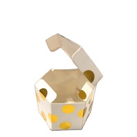 Mini-boîte en carton personnalisée pour barre chocolatée, forme hexagonale simple, avec estampage à chaud doré en PET, gaufrage, pour produits alimentaires
