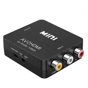 Convertidor RCA a HDMI AV a HDMI, 1080P, Adaptador convertidor de Audio y vídeo CVBS