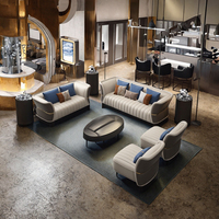 Bestseller Modernes Italienisches 1+2+3-Sitzer PU-Leder Modulares Sofa-Set für Hotel Wohnzimmer Einkaufszentrum - Elegantes Italienisches Design