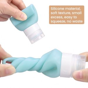 TSA Compliant Leak Proof Squeeze Silicone Travel Tube with hang Hole Hook,Empty Silicon Travel Bottles with Keychain/Carabiner - Product Image 5
