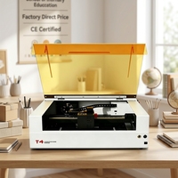 Machine de gravure laser de bureau 10W à lumière bleue T4 300x300mm, refroidie par air, haute sécurité, pour bois, pierre, ardoise, usage domestique et professionnel, tasses, stylos