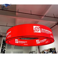 Bannière LED suspendue personnalisée pour stand d'exposition, enseigne publicitaire de plafond, bannière d'affichage pour stand de salon professionnel