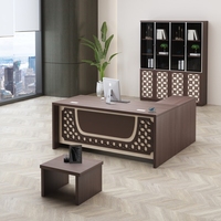 Bureau de direction moderne, ensemble de 3 pièces, taille au choix, bureau simple épaissi, mobilier de bureau