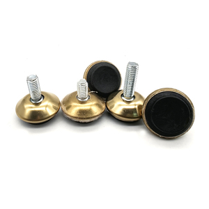 Pieds de nivellement avec écrou en T, pieds réglables filetés antidérapants en or, niveleurs pivotants réglables M6 <span class=keywords><strong>pour</strong></span> pieds de meubles - Product Image 1