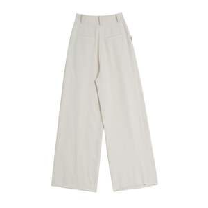 <span class=keywords><strong>Pantaloni</strong></span> a gamba larga pieghettati pieghevoli da donna tuta ampia a vita alta elegante da ufficio da donna adatta <span class=keywords><strong>con</strong></span> tasche <span class=keywords><strong>pantaloni</strong></span> abbottonati - Product Image 4