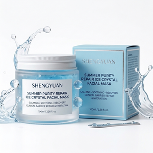 Masque Gel Nettoyant à l'Essence Végétale Fermentée, Masque Visage Revitalisant Barrière Cutanée Effet Glace, Masque Gelée Hydratant Végétalien OEM - Product Image 1