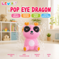 Jouet Squishy Dragon 3D Créatif à Yeux qui Saillissent, Anti-stress, Jouet Fidget Dragon Mignon, Squishy à Effet Craquelé