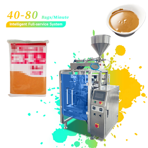 Machine d'emballage automatique pour sachets préformés, dosage par vis sans fin, lait, café, protéines, jus, farine, confiture, remplissage liquide - Product Image 1
