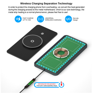 Base de Carga Inalámbrica RGB de 15W para Coche, Cargador Magnético Inalámbrico para <span class=keywords><strong>iPhone</strong></span> 17 16 15 Pro Max y Samsung S26 S25 - Product Image 3